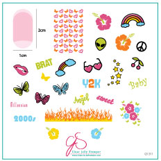 Clear Jelly Stamper- CjS-251- Y2K