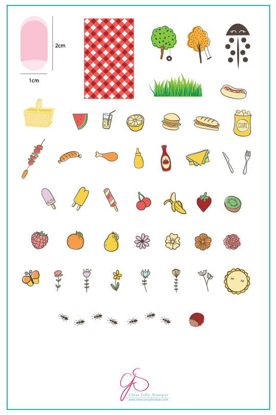 Clear Jelly Stamper- CjS-059- Picnic, Anyone?