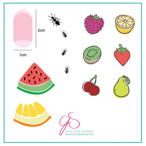 Clear Jelly Stamper- CjS-063- Fruit anyone?