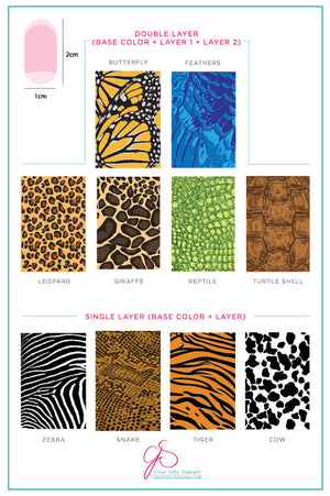Clear Jelly Stamper- CjS-077- Texture Essentials- Wild Kingdom