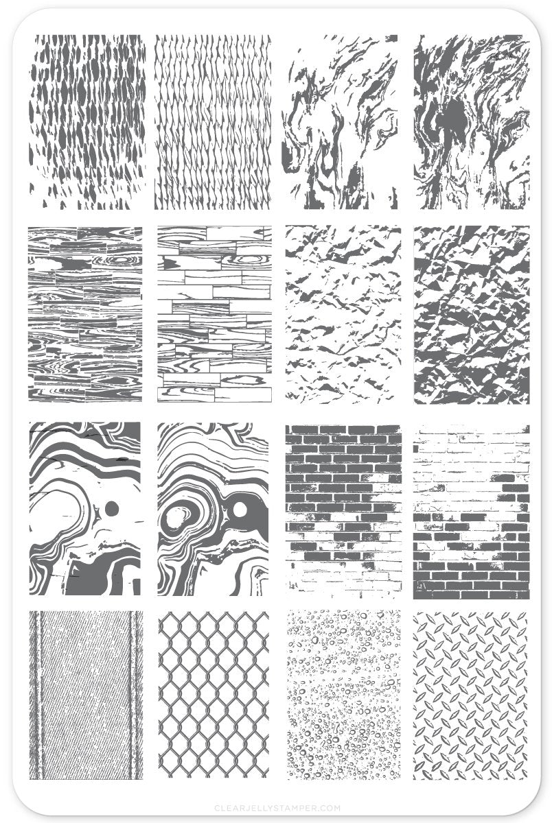 Clear Jelly Stamper- CjS-078- Urban Textures