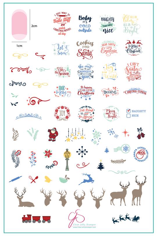 Clear Jelly Stamper- C-29- Christmas Express