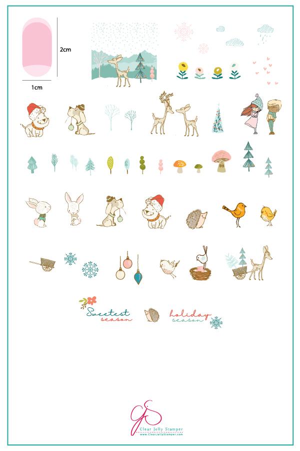 Clear Jelly Stamper- C-32- Sweetest Season