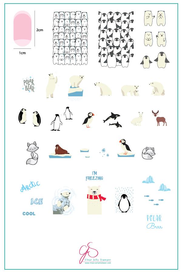 Clear Jelly Stamper- C-39- Arctic Holiday