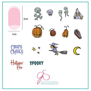 Clear Jelly Stamper- H-05- Halloween Spooky