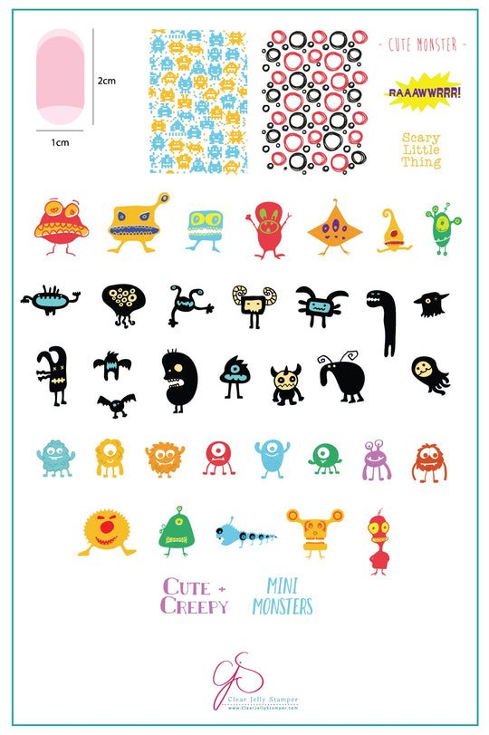 Clear Jelly Stamper- H-27- Monster Mash!