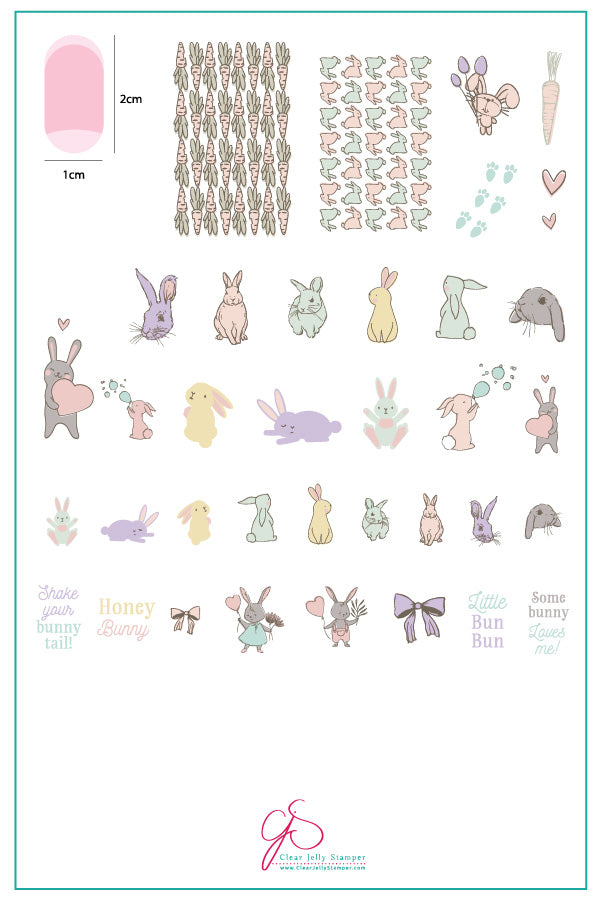 Clear Jelly Stamper- H-33- Honey Bunny