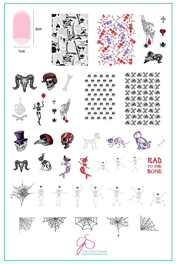 Clear Jelly Stamper- H-39- Bad to the Bone