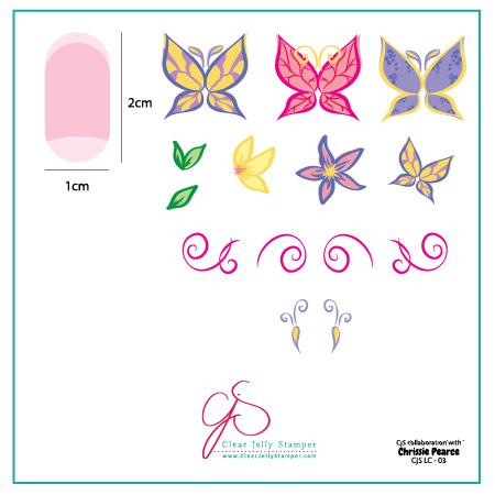 Clear Jelly Stamper- LC-03- Chrissie Pearce&#39;s Butterfly