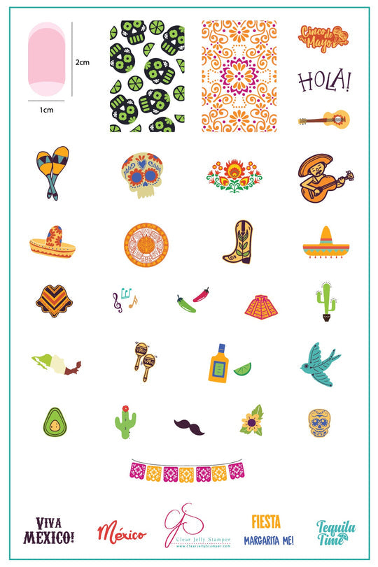 Clear Jelly Stamper- LC-43- Mexico Always in My Heart