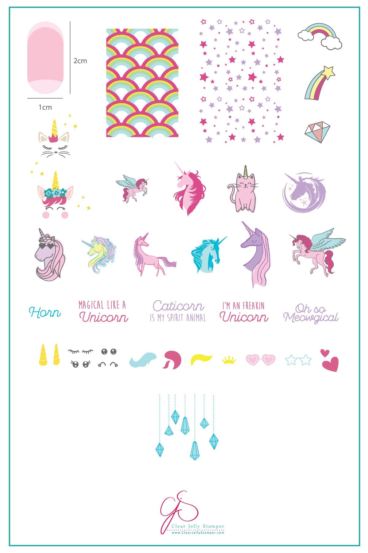 Clear Jelly Stamper- LC-51- #AlwaysBeAUnicorn