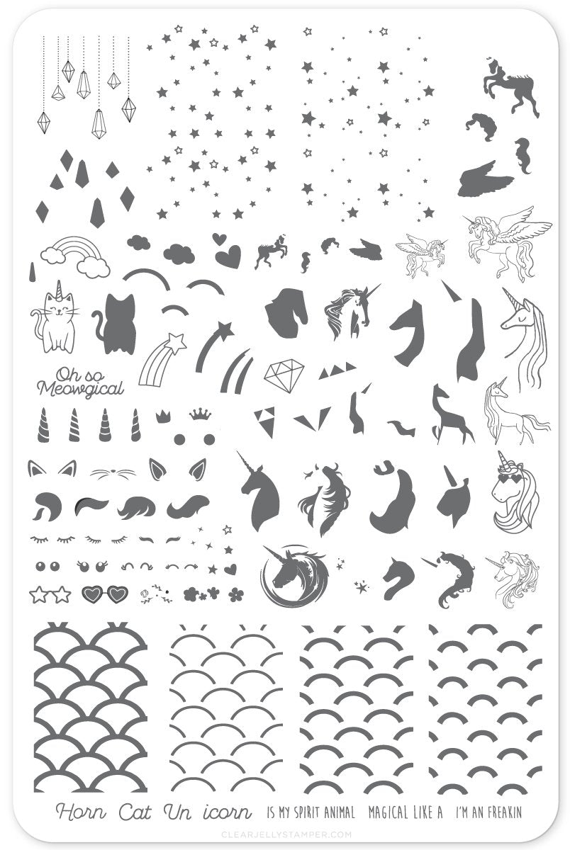 Clear Jelly Stamper- LC-51- #AlwaysBeAUnicorn