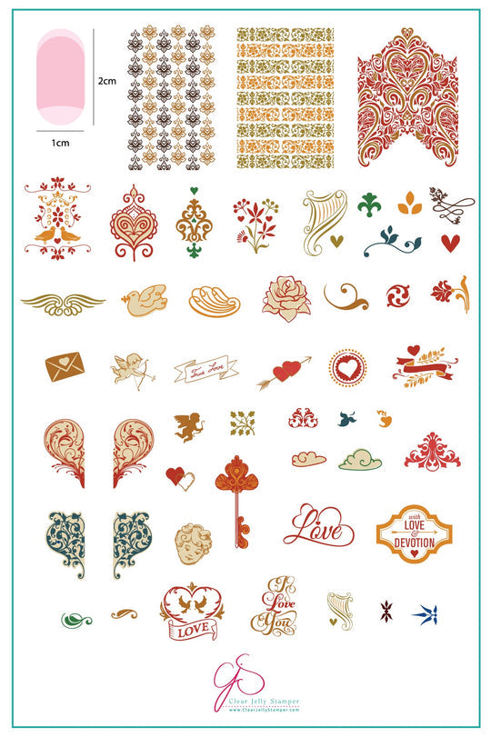 Clear Jelly Stamper- V-08- Vintage Victorian