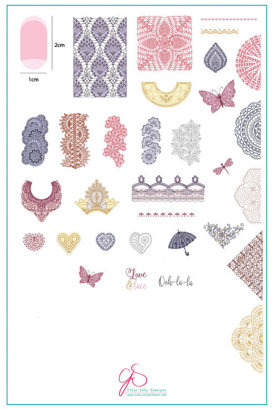 Clear Jelly Stamper- V-13- Frill Seeker