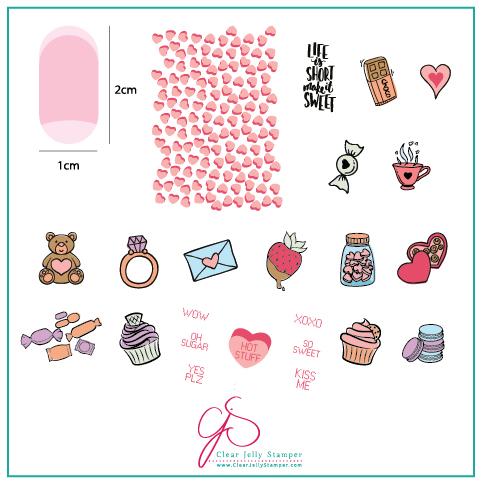 Clear Jelly Stamper- V-23- Sweets &amp; Treats