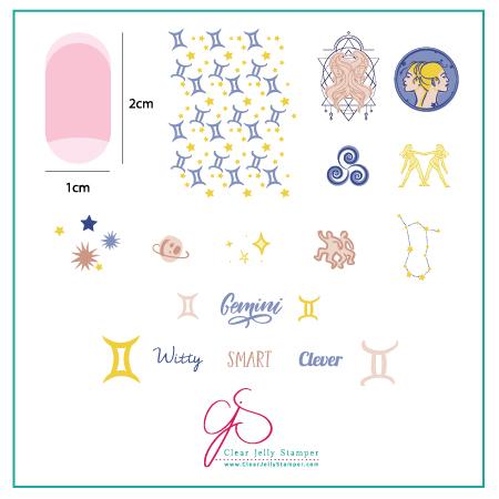 Clear Jelly Stamper- Z-04- Gemini