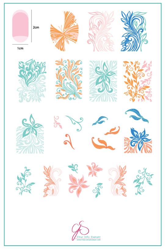 Clear Jelly Stamper- CjS-149- Elegant Swirl