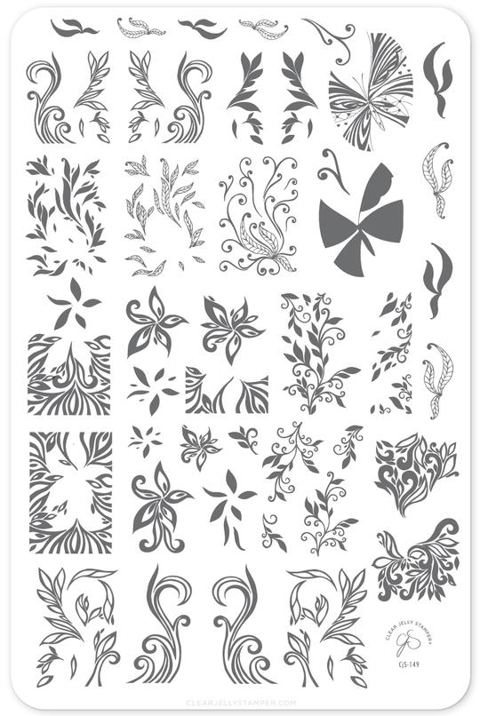 Clear Jelly Stamper- CjS-149- Elegant Swirl