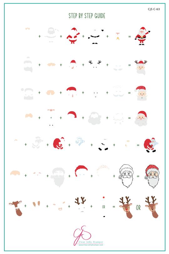 Clear Jelly Stamper- C-63- Dear Santa