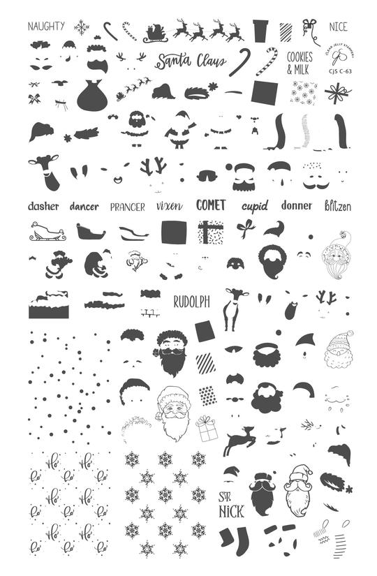 Clear Jelly Stamper- C-63- Dear Santa