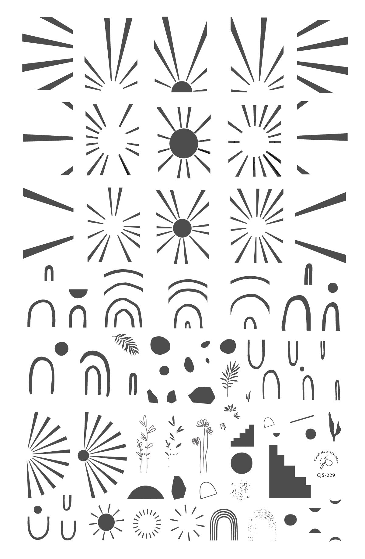 Clear Jelly Stamper- CjS-229- Desert Boho