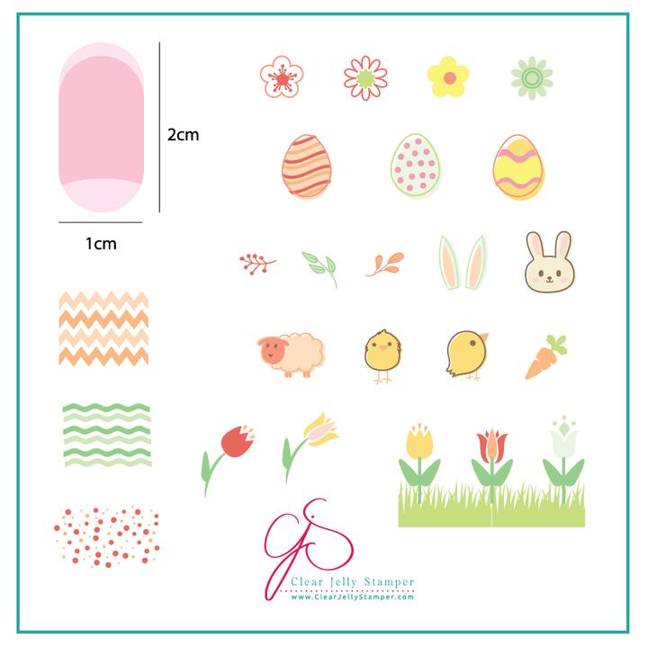 Clear Jelly Stamper- H-07- Easter 2