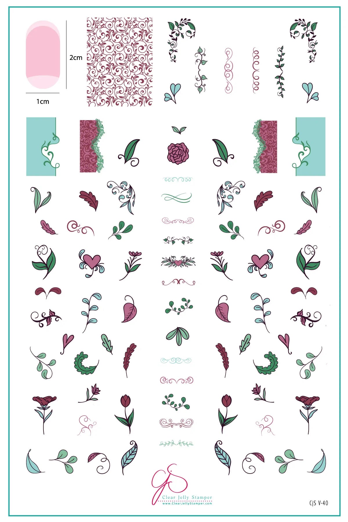 Clear Jelly Stamper- V-40- Embellish