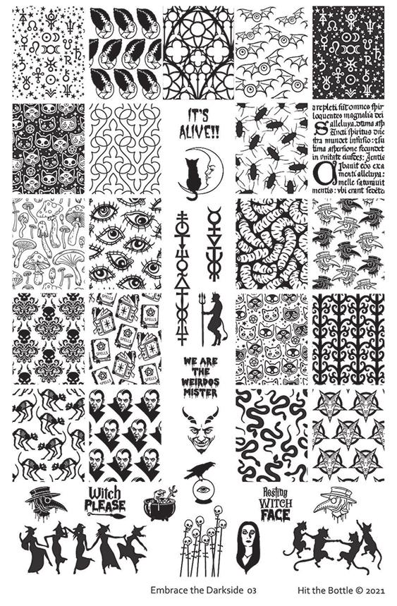 Hit the Bottle- Stamping Plate- Embrace the Darkside 03