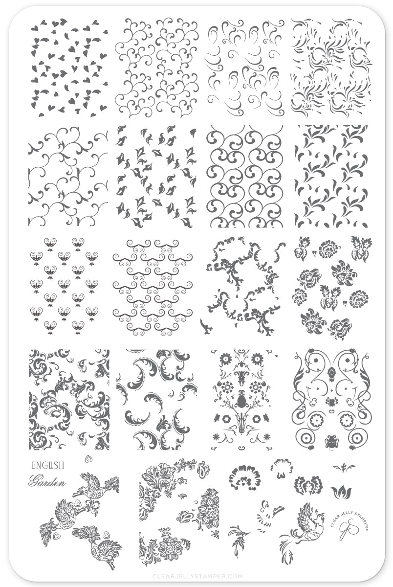 Clear Jelly Stamper- CjS-173- English Garden Swirls