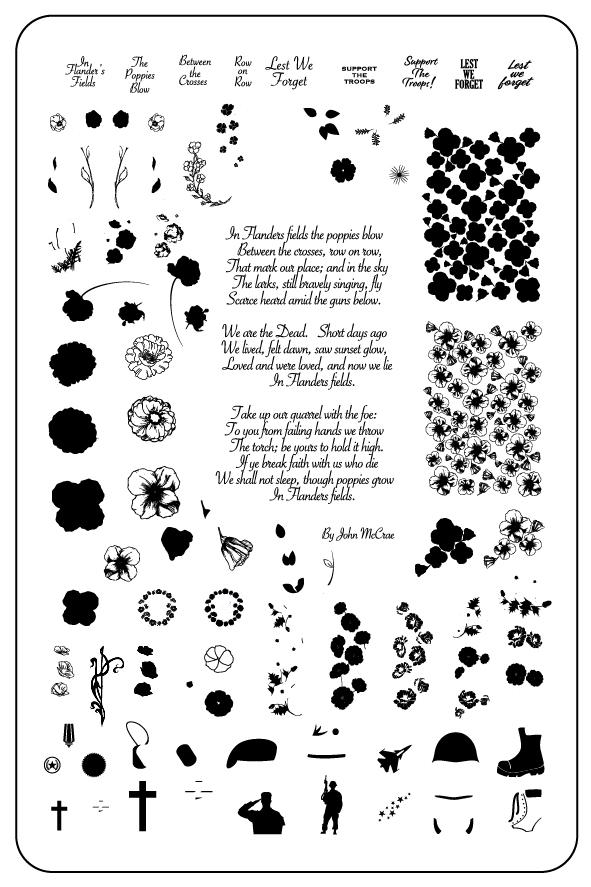 Clear Jelly Stamper- H-26- Flanders Fields