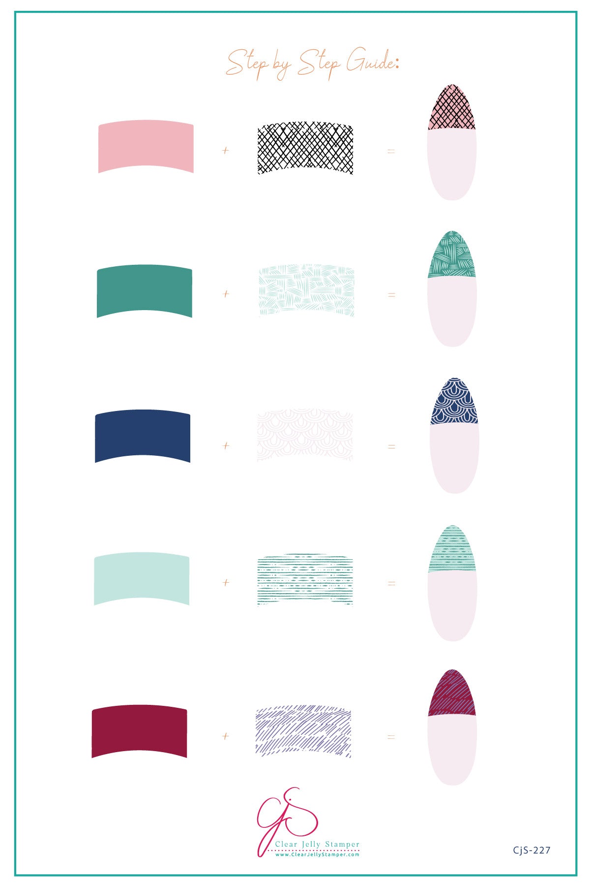 Clear Jelly Stamper- CjS-227- French-Textile 1