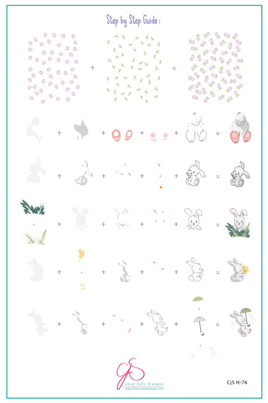 Clear Jelly Stamper- H-76- Fuzzy Easter