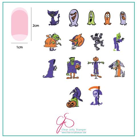 Clear Jelly Stamper- H-46- Spooky Tunes