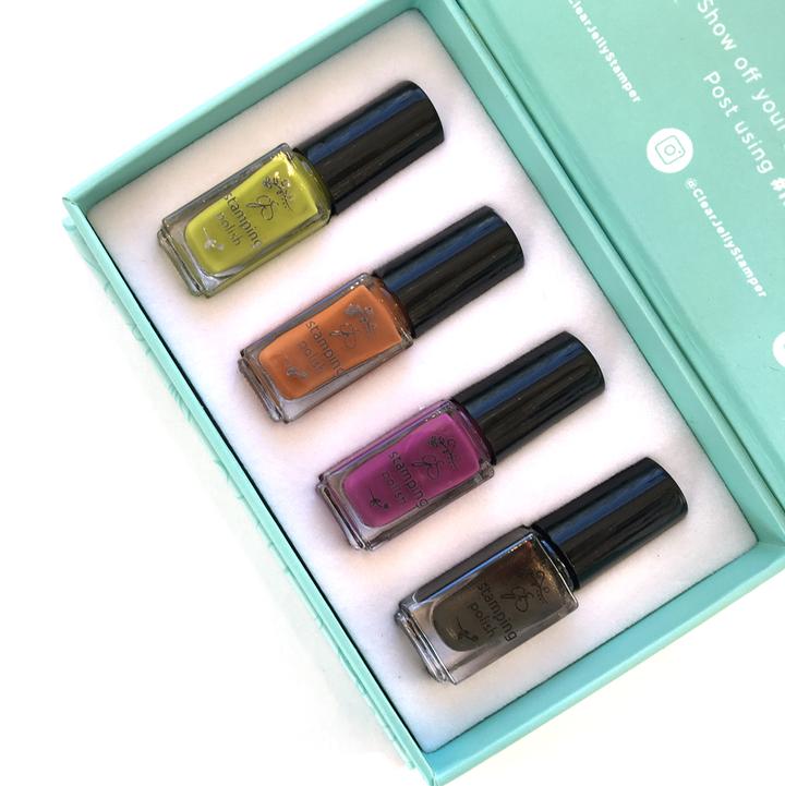 Clear Jelly Stamper- Stamping Polish- Harvest Kit (4 colors)