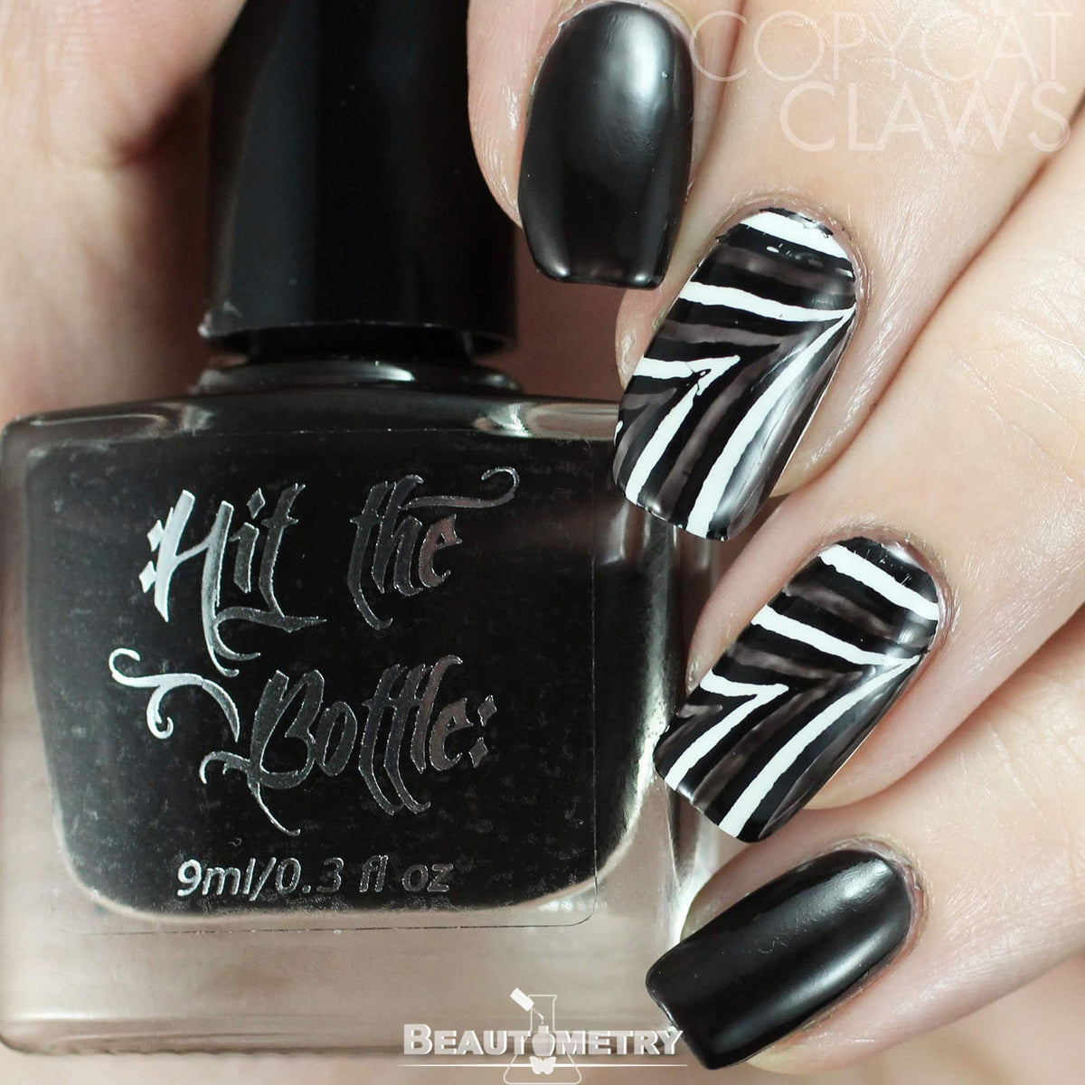 hit the bottle black jelly nail polish