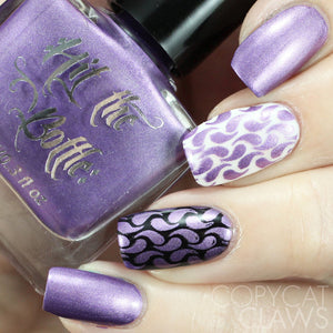 anything popsicle purple chrome stamping polish
