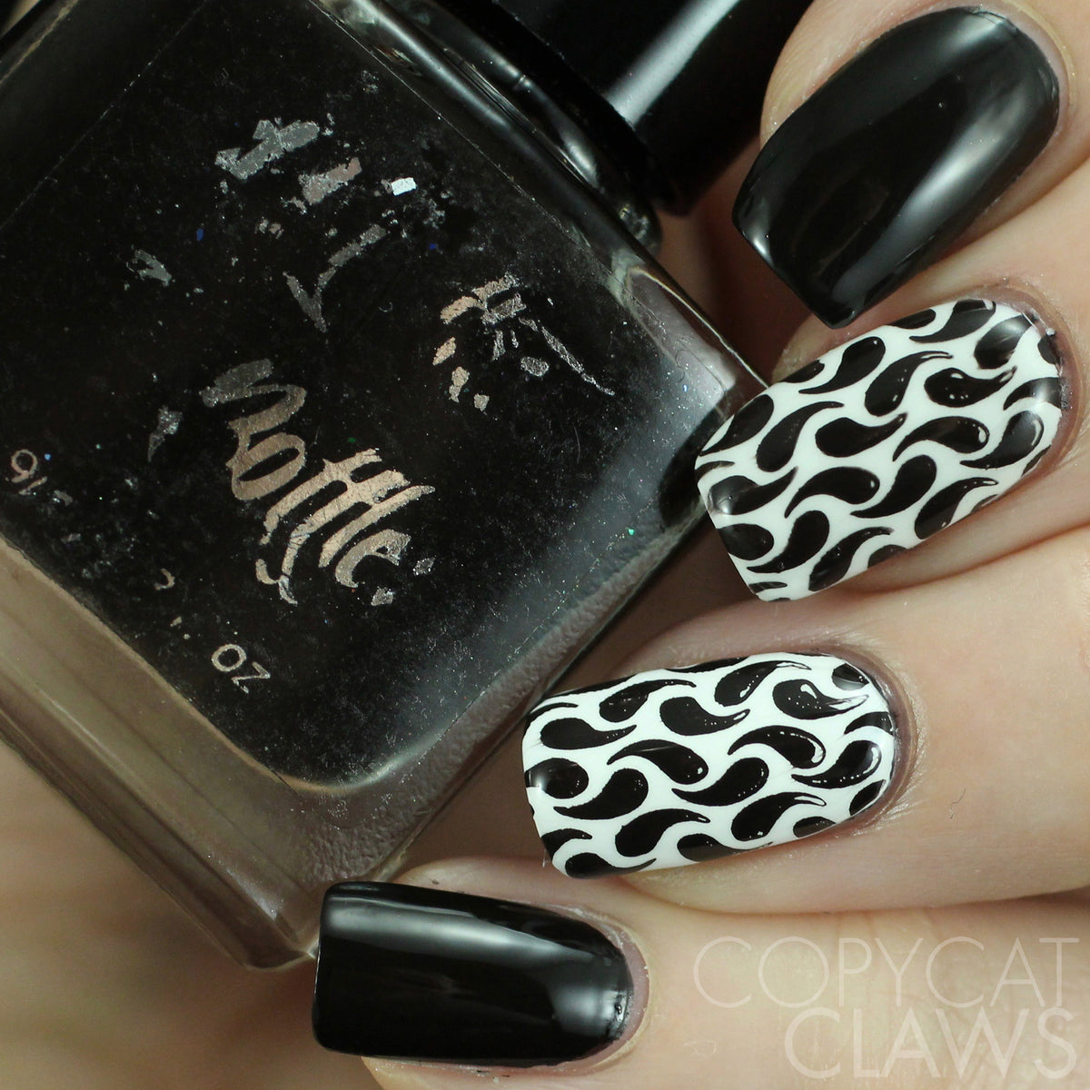 Hit the Bottle &quot;As Black as Night&quot; Stamping Polish