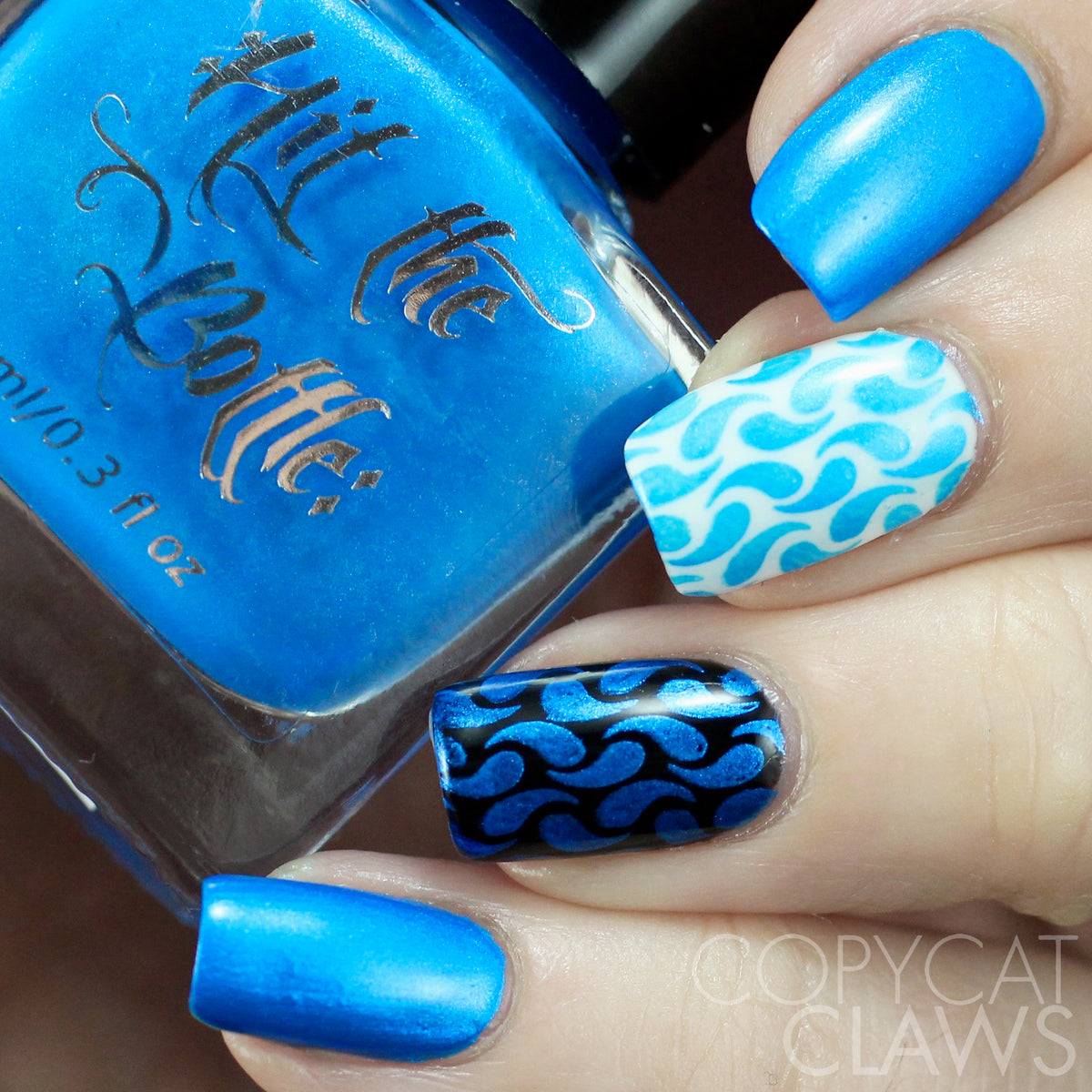Hit the Bottle &quot;Blue-tiful&quot; Stamping Polish