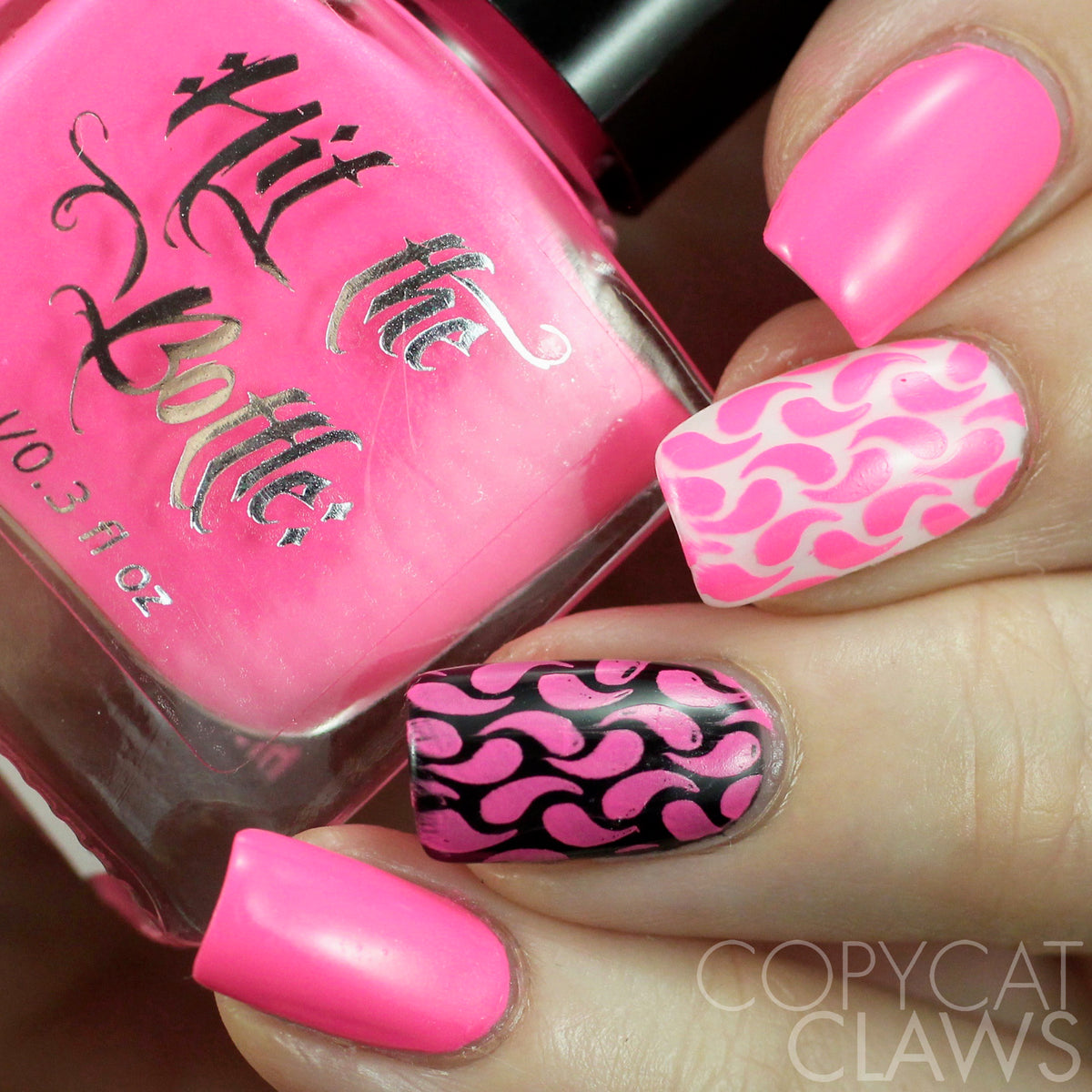 Hit the Bottle &quot;I Pink, Therefore I Am&quot; Neon Stamping Polish