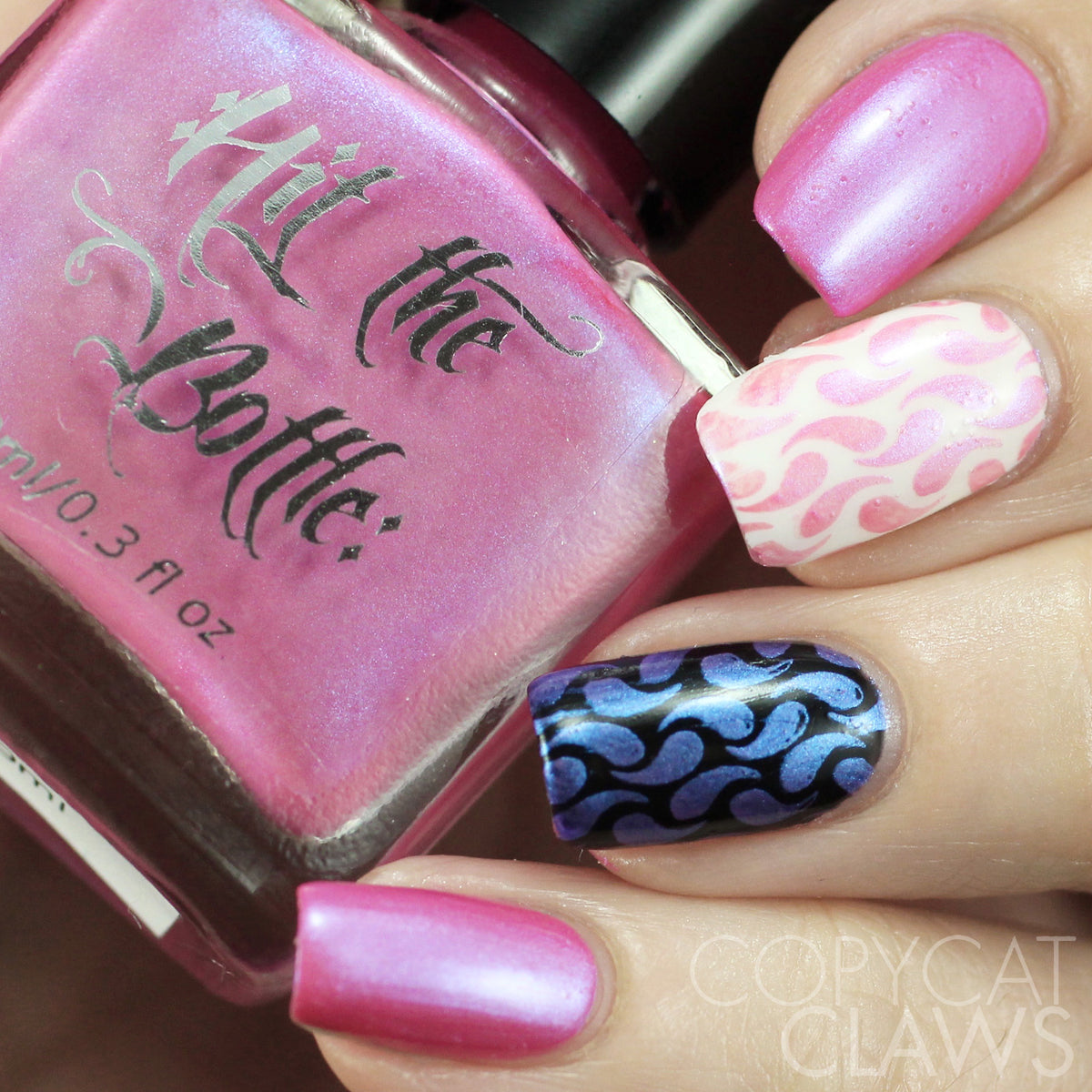 Hit the Bottle "I'm Pinking of Blue" Stamping Polish