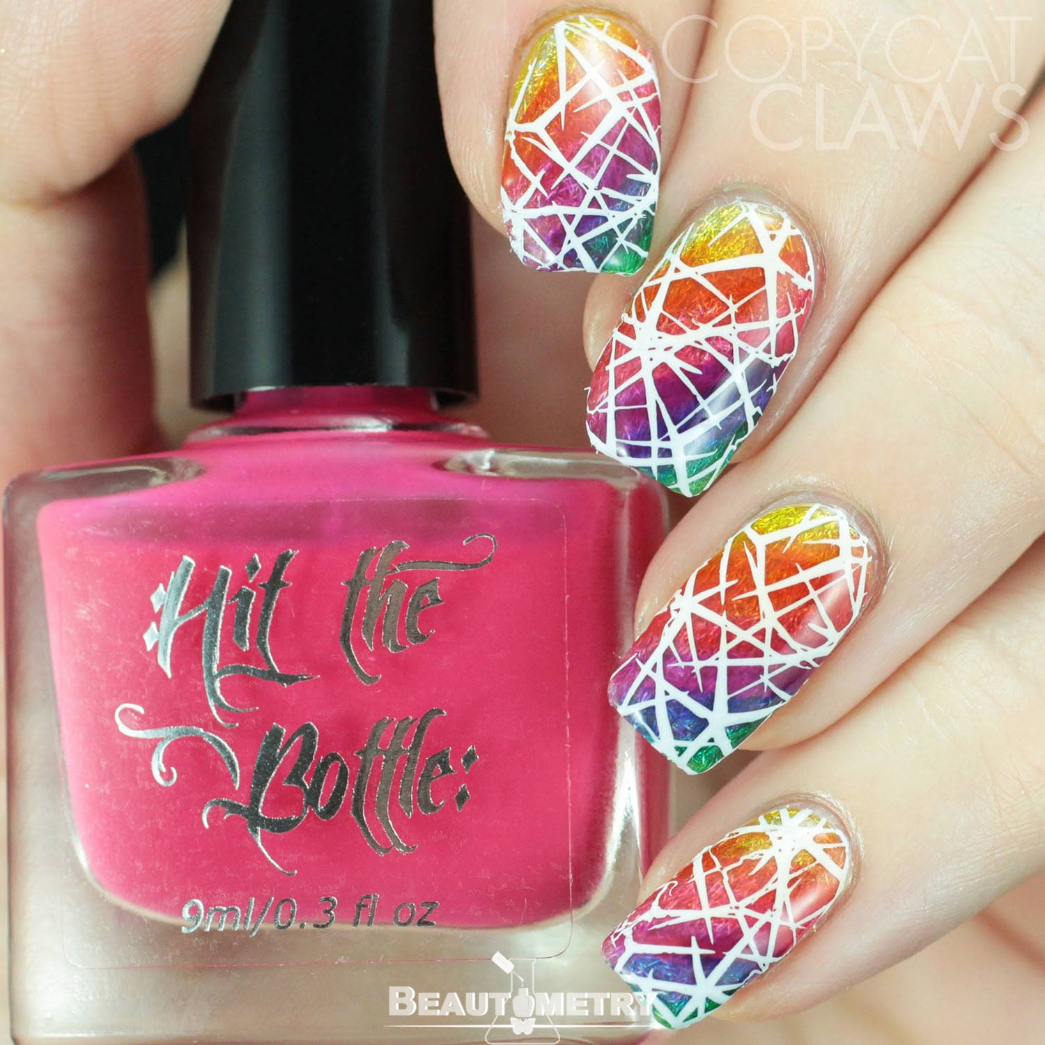 hit the bottle jelly shots nail art