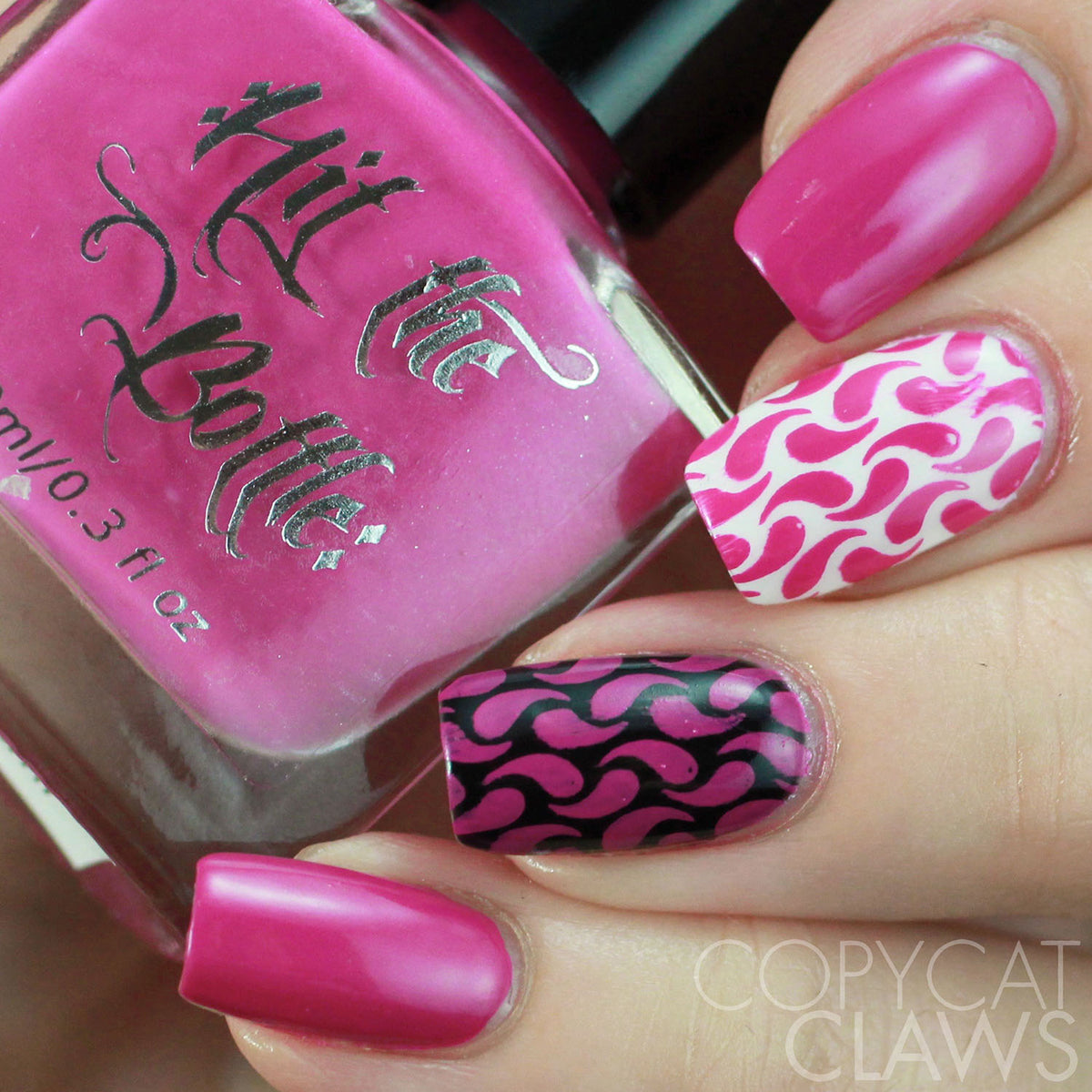 Hit the Bottle &quot;Join the Cerise Force&quot; Stamping Polish