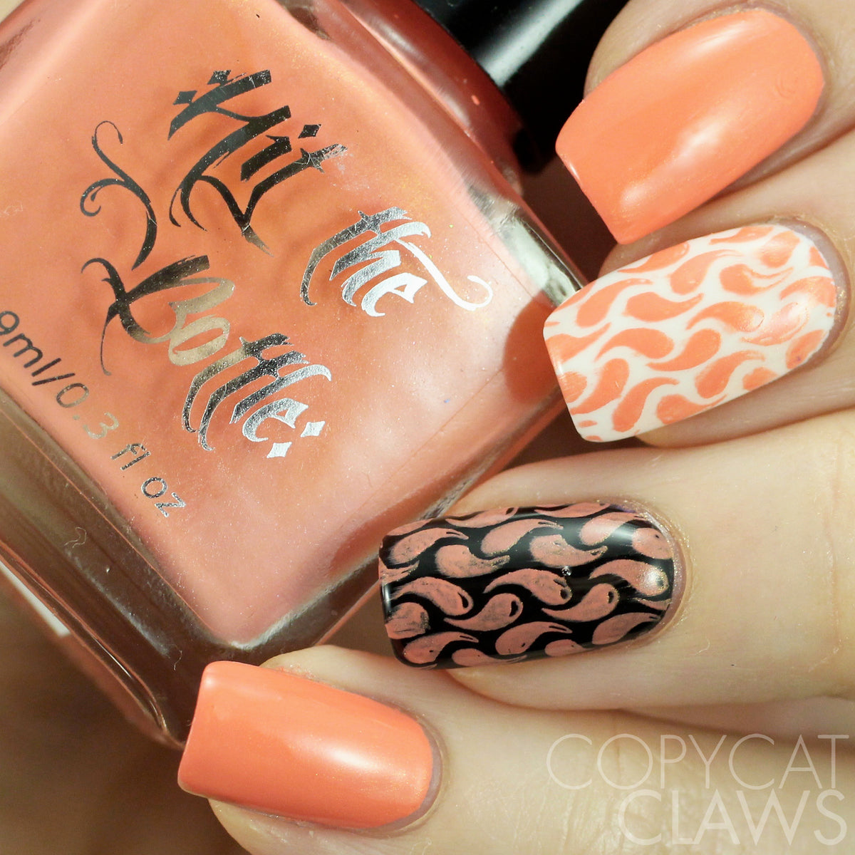 Hit the Bottle &quot;Let&#39;s go to the Peach&quot; Stamping Polish