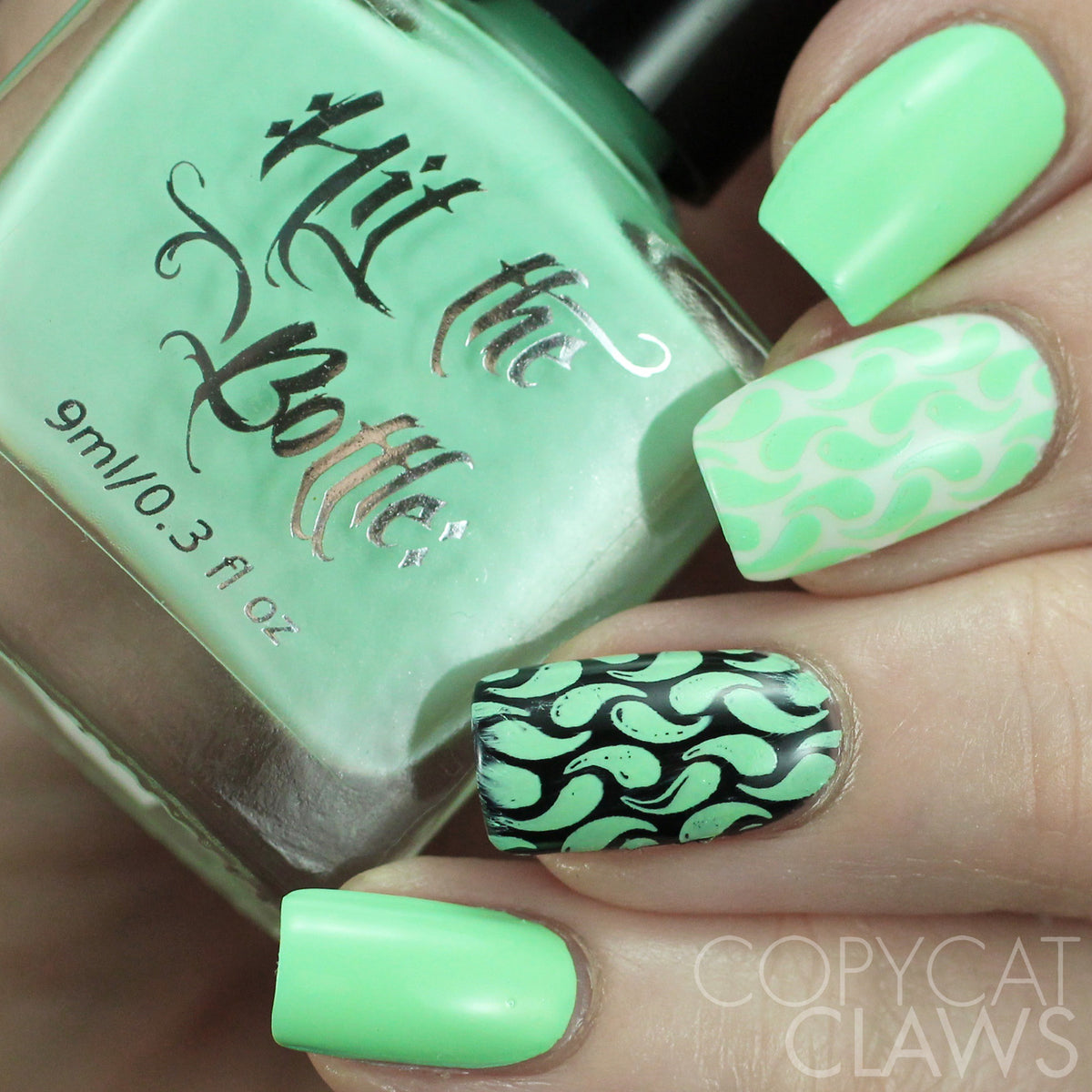 Hit the Bottle &quot;Peppermint Zombie&quot; Stamping Polish