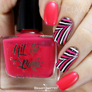 hit the bottle pink jelly nail polish