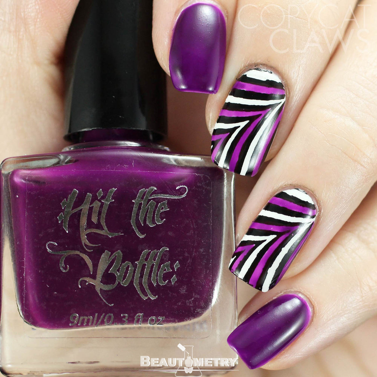 hit the bottle purple jelly nail polish