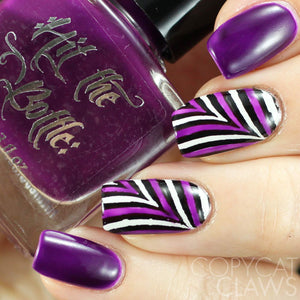 hit the bottle purple jelly nail art