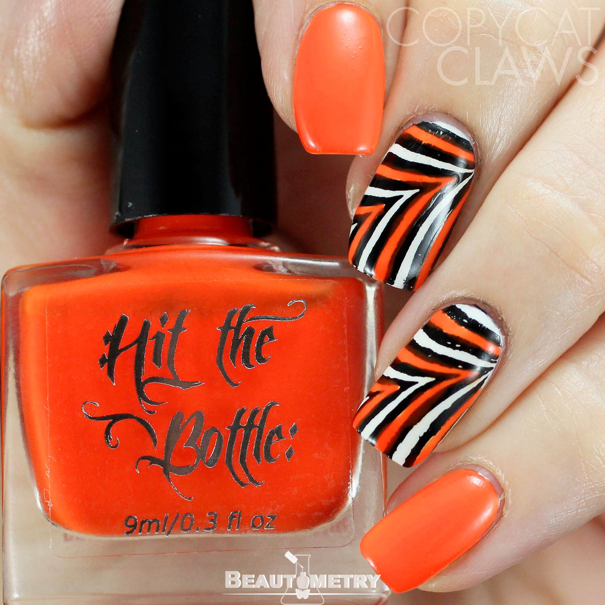 hit the bottle orange jelly nail polish