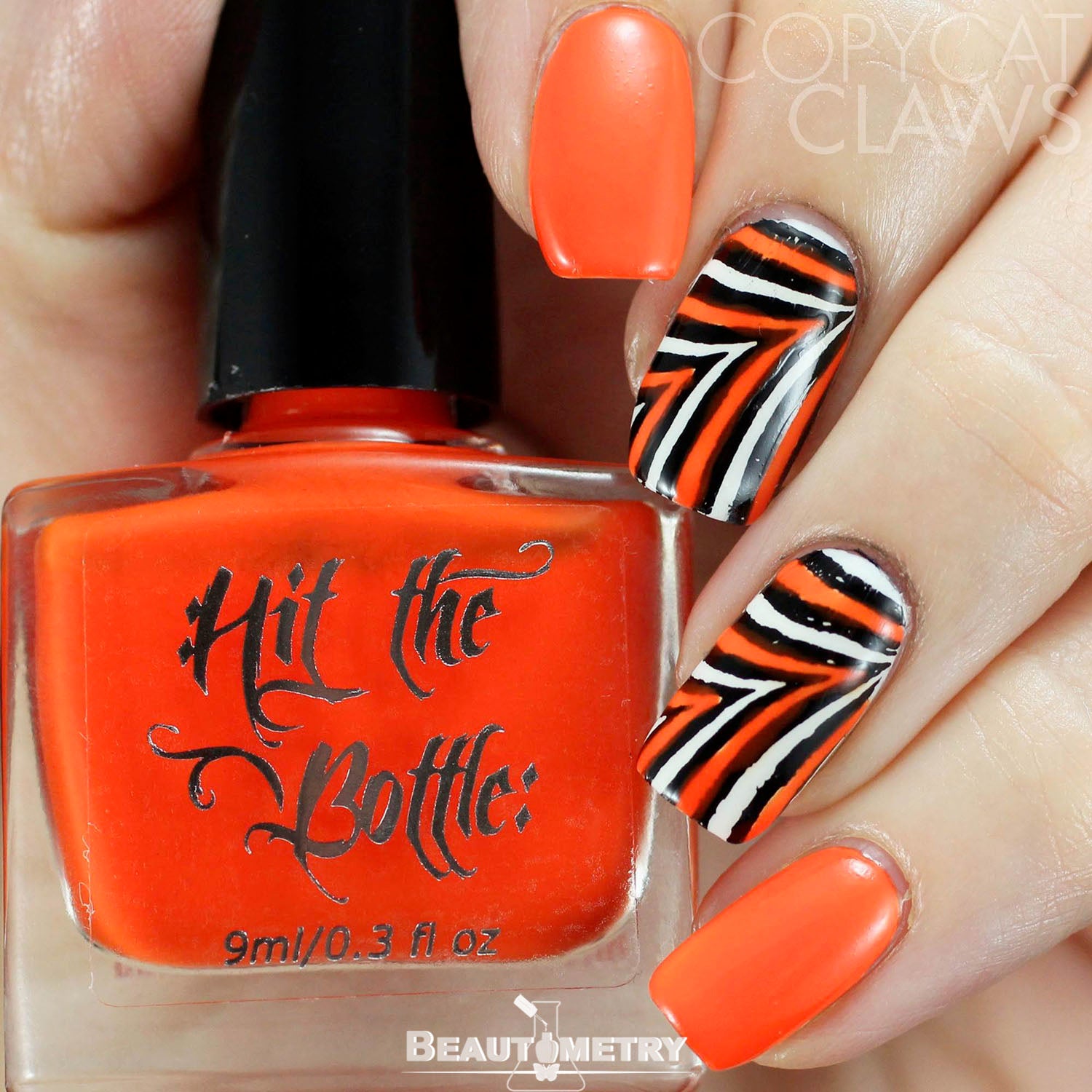 hit the bottle orange jelly nail polish