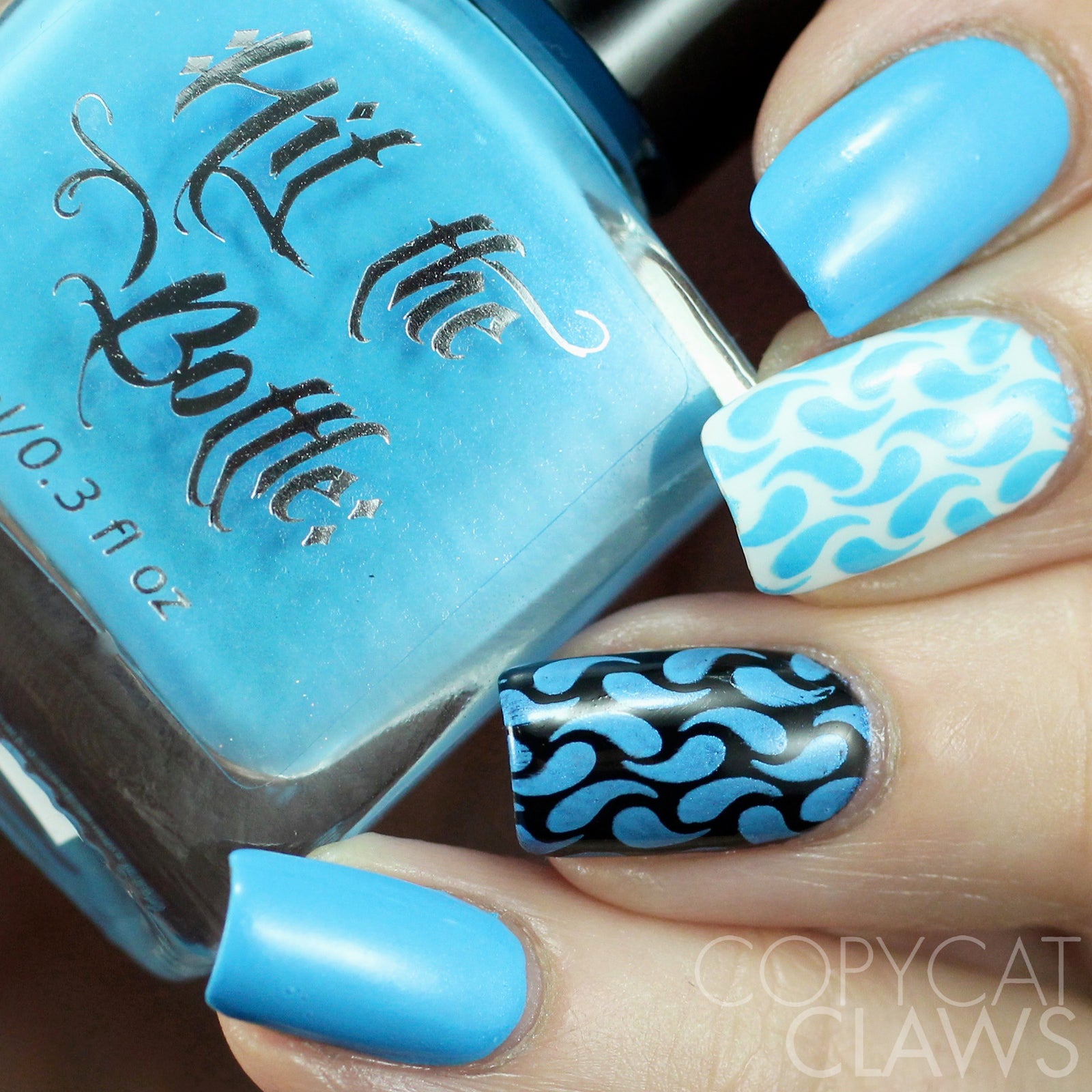 Hit the Bottle "Smurf Blood" Stamping Polish
